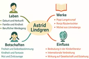Vorschau - Arbeitsblätter - Arbeitsblatt zum Thema "Astrid Lindgren" + Onlineübung & MP3 + Mindmap + Infografik - Seite 2
