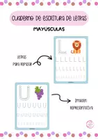 Vista previa - Hojas de trabajo - Pack de cuadernos de escritura: letras mayúsculas y minúsculas - página 1