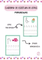 Vista previa - Hojas de trabajo - CUADERNO DE ESCRITURA LETRAS MINÚSCULAS - Portada