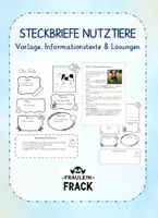 Vorschau - Arbeitsblätter - Streckbriefe Nutztiere– Arbeitsmaterial mit Lesetexten & Lösungen für den Sachunterricht - Deckblatt