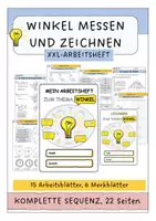 Vorschau - Unterrichtsreihen - Arbeitsheft Winkel mit Lösungen (15 ABs + 6 Merkeinträge, komplette Sequenz) - Deckblatt