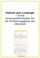 Vorschau - Arbeitsblätter - Improve your Language: Apostrophes - Deckblatt