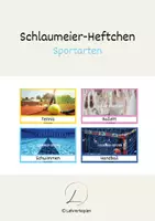 Vorschau - Text - Schlaumeier-Heftchen: Sportarten (Lesen auf Satzebene, Silbenschrift) - Deckblatt