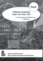 Vorschau - Arbeitsblätter - Rechnen mit Einheiten - Übungsaufgaben mit Lösungen ( Mechanik ) - Deckblatt