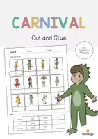 Vorschau - Arbeitsblätter - Carnival: Cut and Glue (Englisch) - Deckblatt