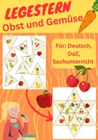 Vorschau - Arbeitsblätter - 🥦 Obst-und-Gemüse-Legestern - Was gehört wohin? 🍓🥕 - Deckblatt