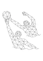 Vorschau - Mal- und Bastelvorlagen - Polygone ausmalen Sommer - DaZ/DaF, Deutsch/Kunst - Seite 1