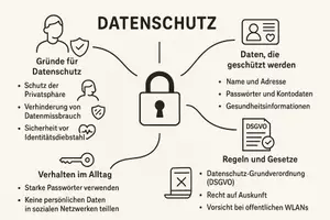 Vorschau - Arbeitsblätter - Arbeitsblatt "Datenschutz" + Onlineübung & MP3 + Mindmap + Infografik - Seite 3