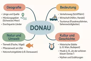 Vorschau - Arbeitsblätter - Arbeitsblätter zum Thema "Donau" + Lösung & Fragen & MP3 + Mindmap + Infografik - Seite 2