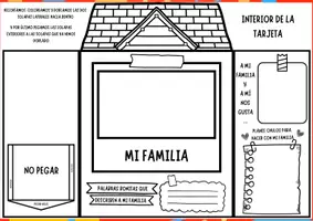 Vista previa - Unidades / Secuencias / Situaciones de Aprendizaje - TARJETA CASITA DÍA DE LAS FAMILIAS - página 1
