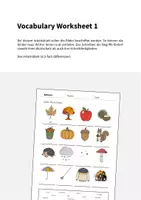 Vorschau - Arbeitsblätter - Autumn: Vocabulary Worksheet 1 (Englisch) - Seite 1