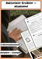 Vorschau - Arbeitsblätter - Auktorialer Erzähler – allwissend - Deckblatt