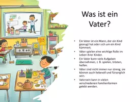 Vorschau - Präsentationen/Tafelbilder - Vatersein & Vatertag für die Grundschule (Klassen 1–4) – Präsentation - Seite 1