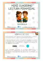 Vista previa - Hojas de trabajo - PACK MINI CUADERNOS LECTURA PIRAMIDAL (MINÚSCULA LIGADA Y MAYÚSCULA) - página 1