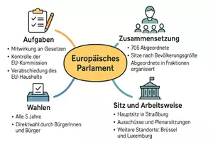Vorschau - Arbeitsblätter - Arbeitsblatt "Europäisches Parlament" + Onlineübung & MP3 + Mindmap + Infografik - Seite 2