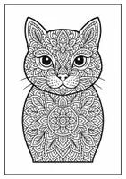 Vorschau - Mal- und Bastelvorlagen - Tier-Mandalas - Seite 1