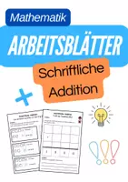 Vorschau - Arbeitsblätter - Schriftliche Addition (Übungen, Arbeitsblätter) - Deckblatt