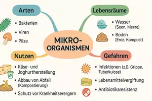 Vorschau - Arbeitsblätter - Arbeitsblatt "Mikroorganismen" + interaktive Lösung & MP3 + Mindmap + Infografik - Seite 3