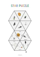 Vorschau - Stationenlernen - Halloween: Star Puzzle (Englisch) - Seite 2