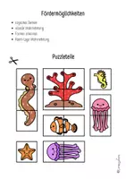 Vorschau - Aufgabenkarten - Knobelaufgaben für den Kindergarten: Meerestiere (Ozean / Meer) - Seite 3