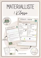 Vorschau - Anderer Materialtyp - Materialliste für die 1. Klasse - Deckblatt