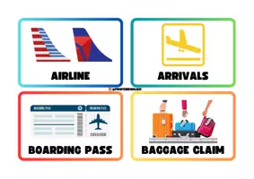 Aperçu - Cartes / Images - Flashcards de l’aéroport! Anglais - Page 3
