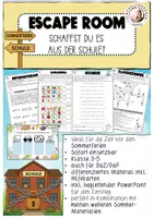 Vorschau - Arbeitsblätter - Escape Room Sommer Schule Edu BreakOut 3-6 DaZ - Deckblatt