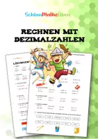 Vorschau - Arbeitsblätter - Rechnen mit Dezimalzahlen - Deckblatt