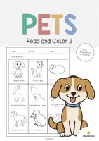 Vorschau - Arbeitsblätter - Pets: Read and Color 2 (Englisch) - Deckblatt