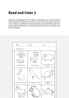 Vorschau - Arbeitsblätter - Pets: Read and Color 2 (Englisch) - Seite 1