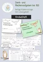 Vorschau - Arbeitsblätter - Knobelheft Eulenstarke Denkaufgaben fertige Kopiervorlage - Deckblatt