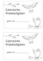 Vorschau - Arbeitsblätter - Knobelheft Eulenstarke Denkaufgaben fertige Kopiervorlage - Seite 1