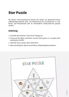 Vorschau - Stationenlernen - Spring: Star Puzzle (Englisch) - Seite 1