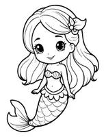 Aperçu - Apprentissages en autonomie - Mermaid Fun Coloring Illustrations - Page 3