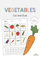 Vorschau - Arbeitsblätter - Vegetables: Cut and Glue (Englisch) - Deckblatt