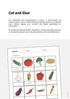 Vorschau - Arbeitsblätter - Vegetables: Cut and Glue (Englisch) - Seite 1