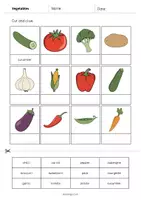 Vorschau - Arbeitsblätter - Vegetables: Cut and Glue (Englisch) - Seite 2