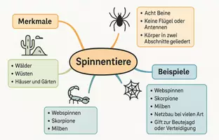 Vorschau - Arbeitsblätter - Arbeitsblätter zum Thema "Spinnentiere" + Lösung & MP3 + Mindmap + Infografik - Seite 3