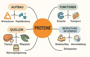 Vorschau - Arbeitsblätter - Arbeitsblatt "Die Funktionen von Proteinen" + interaktive Lösung & MP3 + Mindmap + Infografik - Seite 2