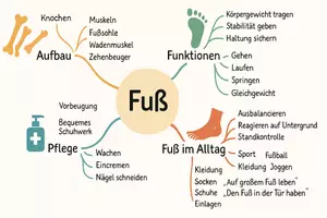 Vorschau - Arbeitsblätter - Arbeitsblatt zum Thema "Fuß" + Onlineübung & MP3 + Mindmap + Infografik - Seite 3