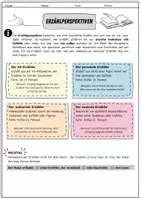 Vorschau - Arbeitsblätter - Erzählperspektiven (Kurzgeschichte): Merkblatt + Aufgaben + Lösungen - Seite 1