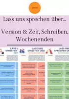 Vorschau - Arbeitsblätter - Lass uns sprechen über...: Zeit, Wochenenden, Schreiben - Deckblatt
