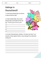 Vorschau - Arbeitsblätter - Gebirge in Deutschland! - Seite 1