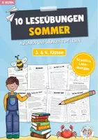 Vorschau - Arbeitsblätter - 10 Leseübungen zum Sommer (Lesen & Verstehen) - Deckblatt