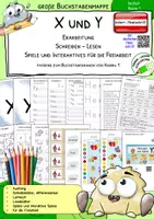 Vorschau - Arbeitsblätter - X und Y - Erarbeitung, Lesen, Schreiben, Spiele, Interaktives - Deckblatt