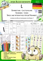 Vorschau - Spiele - Buchstabe L - Erarbeitung, Lautschulung, Lesen, Schreiben, Spiele - in deutscher Fibelschrift - Deckblatt
