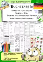 Vorschau - Arbeitsblätter - Buchstabenerarbeitung B - Lautschulung, Lesen, Schreiben, Spiele - in deutscher Fibelschrift - Deckblatt