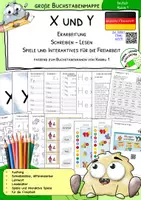 Vorschau - Arbeitsblätter - Buchstabenerarbeitung x und Y - Lesen, Schreiben, Spiele - in deutscher Fibelschrift - Deckblatt
