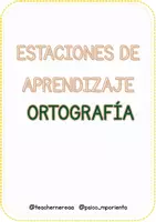 Vista previa - Juegos / Gamificación - ORTOGRAFÍA ESTACIONES DE APRENDIZAJE - Portada