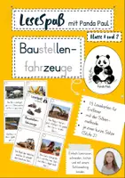 Vorschau - Fördermaterial/Inklusion - Baustellenfahrzeuge, Lesekarten für Erstleser (Silbenmethode), Nr. 024 - Deckblatt